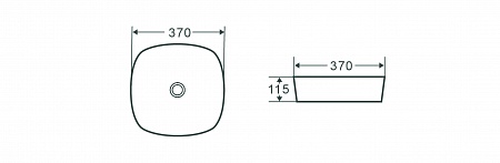 Раковина накладная Terminus Классик 370х370х115 Новокузнецк - фото 3