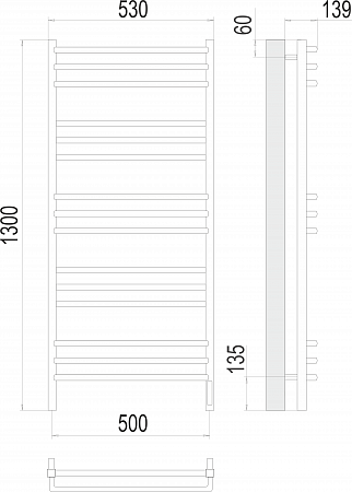 Соренто П15 500х1300 электро (sensor quick touch) Полотенцесушитель  TERMINUS Новокузнецк - фото 3