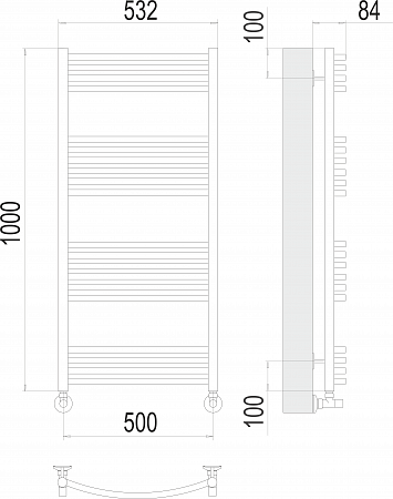 Классик П20 500х1000 Полотенцесушитель  TERMINUS Новокузнецк - фото 3