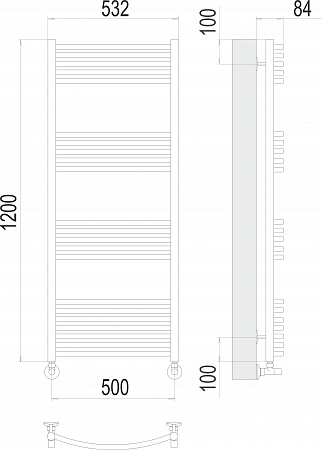 Классик П22 500х1200 Полотенцесушитель  TERMINUS Новокузнецк - фото 3