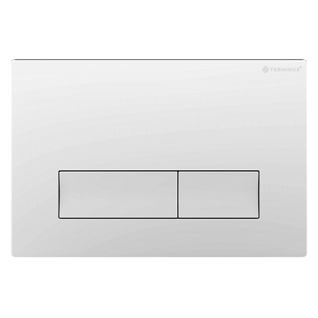 Клавиша смыва для инсталляции Terminus Classic кнопка прямоугольник цвет белый Новокузнецк - фото 1