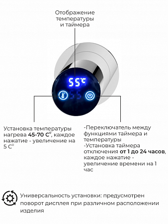 Рондо П2 350х760 электро Полотенцесушитель TERMINUS Нержавеющая сталь Новокузнецк - фото 5