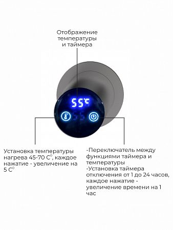 Аккорд П5 500х800 электро Полотенцесушитель TERMINUS Оружейная сталь Новокузнецк - фото 4